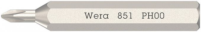 Bity 851/0 Micro do śrub Phillips-Recess, PH 00 x 30 mm WERA 05058120001