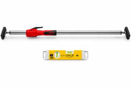 Zestaw podpórka sufitowa z dźwignią pompującą 1700-3000 mm BESSEY STE300 + poziomica aluminiowa 25cm Typ70 T 02199 STABILA