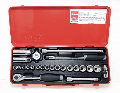 Zestaw kluczy nasadowych w kasecie 24 części KOKEN