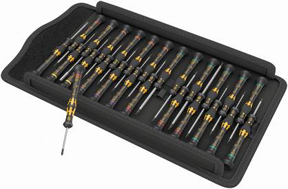 Zestaw wkrętaków śrubokrętów dla elektroników Kraftform Micro ESD Big Pack 1, 25 część WERA 05134019001