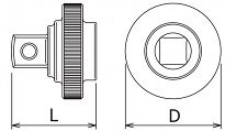 Pokrętło adapter 3/8