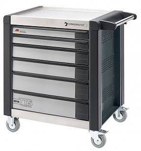 Wózek warsztatowy TTS 6-szufl. biały z Nakładkami; 1000x1024x652mm, max obciążenie: 40kg na szufladę; 1400 kg na Wózek; 98/VA6 W STAHLWILLE 81200103