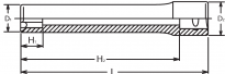 Nasadka E8 TORX extra długa 140mm KOKEN - 2