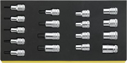 Zestaw TCS 1/3 nasadek 1/2" typu TORX, 17-Częściowy TCS 50TX/54TX/17 STAHLWILLE 96838763