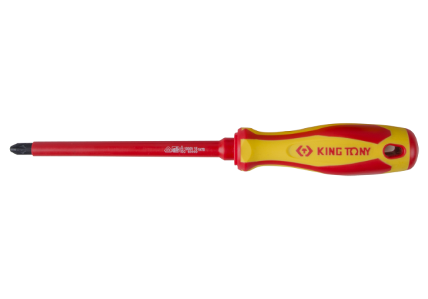 Wkrętak śrubokręt pozidriv izolowany no.0 3,0 x 75 mm PZ 0 KING TONY 14780003