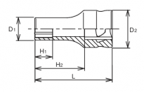 Nasadka półgłęboka 6-kątna 12mm KOKEN - 2