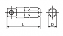 Adapter do bitów HEX 1/4