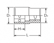 Adapter do narzędzi nasadowych 1/2