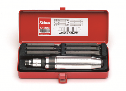 Zestaw wkrętak udarowy ręczny +bity 1/2" 8szt. KOKEN