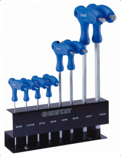 Imbusy zestaw z uchwytem "L" 8szt. 1165 - HEX 2 - 10mm KING TONY 22218MR