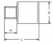 Nasadka 6mm czterokątna KOKEN - 2