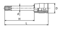 Nasadka z bitem TORX T27x75mm seria Z-EAL KOKEN - 2