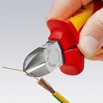 Szczypce Tnące Boczne Izolowane Czyste Cięcie KNIPEX 70 06 140 - 6