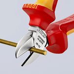 Szczypce Tnące Boczne Izolowane Czyste Cięcie KNIPEX 70 06 140 - 3