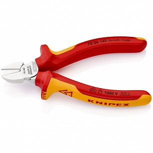 Szczypce Tnące Boczne Izolowane Czyste Cięcie KNIPEX 70 06 140