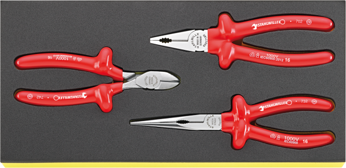 Zestaw TCS 1/3 szczypiec VDE 1000V, 3-el. STAHLWILLE 96838770
