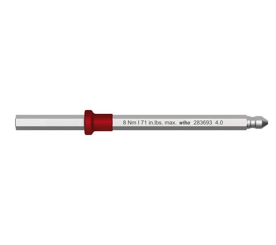 Trzon wymienny sześciokątny 2,5 x 75 mm / 3,8 Nm max.do wkrętaków dynamometrycznych z rękojeścią w kształcie klucza 38803 WIHA