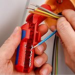 Uniwersalne narzędzie do ściągania izolacji ErgoStrip KNIPEX 16 95 01 SB - 5