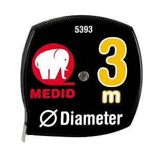 Miara zwijana specjalna DIAMETER, ekstra płaska, obudowa ABS, 3m/7mm, pomiar średnicy MEDID 5393
