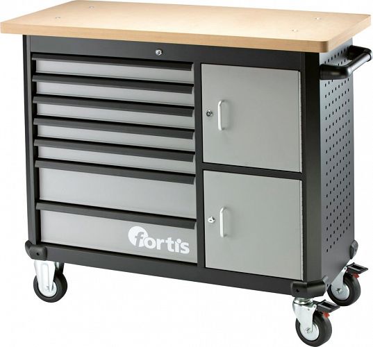 Stół warsztat. na kółkach 1170x560x1020mm FORTIS 4317784730921