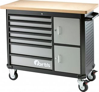 Stół warsztat. na kółkach 1170x560x1020mm FORTIS 4317784730921