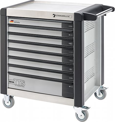 Wózek warsztatowy TTS 8-szuflad biały z Nakładkami, 1000x1024x 652 mm; max obciążenie: 40kg na szufladę; 1400 kg na Wózek 98/VA8 W STAHLWILLE 81200113