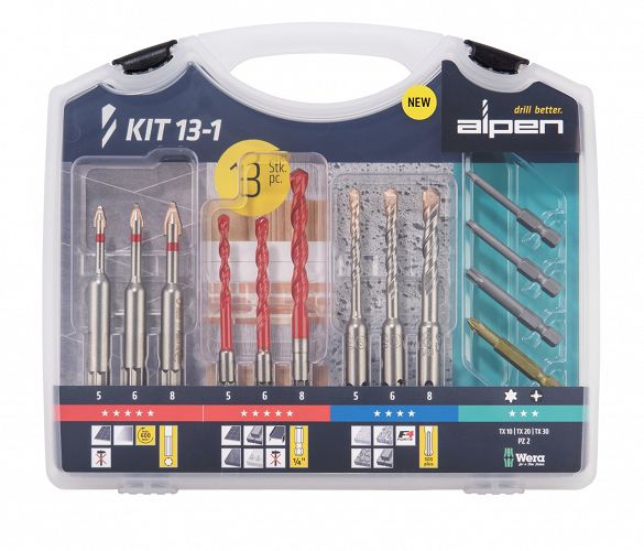 Zestaw wierteł, KIT ALPEN 0000303213100
