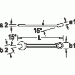 Klucz oczkowo-płaski 22,0 mm nr 7 22 GEDORE 6090990 - 2