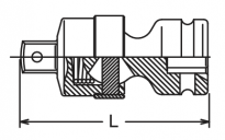 Przegub udarowy kątowy z kulką 1/2
