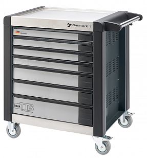 Wózek warsztatowy TTS 7-szuflad antracytowy z Nakładkami, 1000x1024x 652 mm; max obciążenie: 40kg na szufladę; 1400 kg na Wózek 98/VA7 A STAHLWILLE 81200107