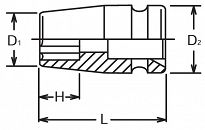 Nasadka udarowa 16mm sześciokątna Surface Drive KOKEN - 2