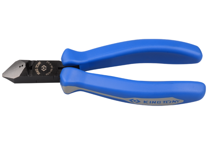 Szczypce tnące boczne typ japoński z otworami do ściągania izolacji, uchwyt PP+PPR 163mmKING TONY 6213-06