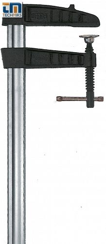 Ścisk śrubowy stolarski żeliwny 500/120mm TGK z pokrętłem BESSEY TGK50K