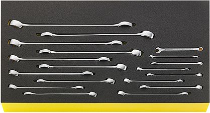 Zestaw TCS Kluczy płasko-oczkowych 6-24mm do skrzyni Nr 13217, 18-el. TCS WT 13/18 6-24MM STAHLWILLE 96830121