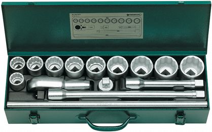 Zestaw narzędzi 3/4" calow.15-el.w metalowej walizce (10 nasadek 11/16"-17/8"+5 akcesoriów) 55A/10/5 STAHLWILLE 96054101
