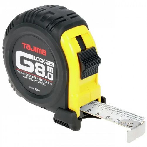 Miara zwijana stalowa z blokadą G-LOCK 8m x 25mm TAJIMA GL25-80EB-EUR