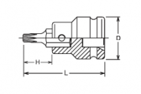 Nasadka udarowa Torx T55 KOKEN - 2