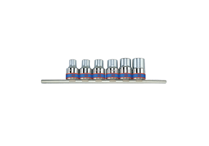 Zestaw nasadek gwiazdkowych 1/2" 6cz. krótkie E10 - E20 szyna KING TONY 4106PR