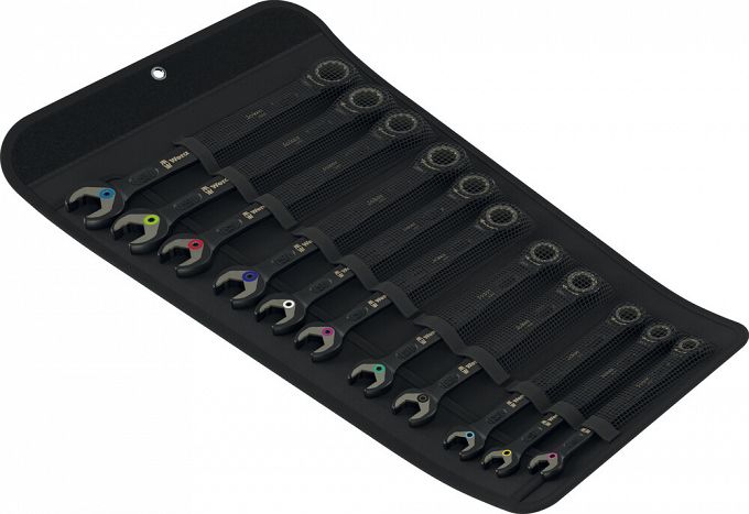 Zestaw kluczy płasko-oczkowych z grzechotką 6000 Joker Black Edition 11 Set 1, 11 części WERA 05020017001