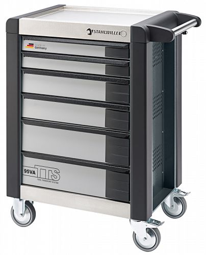 Wózek warsztatowy TTS 6-szufl. antracytowy z Nakładkami, 1021x823x 497 mm; max obciążenie: 30kg na szufladę; 750 kg na Wózek 95VA/6 A STAHLWILLE 81200058