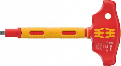 Adapter z rękojeścią poprzeczną 410 i VDE A RA izolowany VDE z funkcją grzechotki do kluczy nasadowych 1/4", 1/4" x 130 mm WERA 05005121001