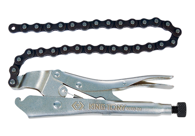 Szczypce zaciskowe z łańcuchem 225mm KING TONY 6655-09