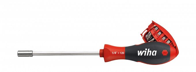 Magnetyczny wkrętak śrubokręt z magazynkiem bitów mieszany z 8 bitami, 1/4