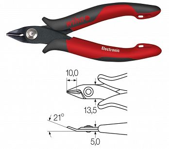 Szczypce do ciecia bocznego Electronic WIHA 26818