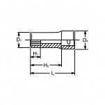 Nasadka 21mm dwunastokątna długa KOKEN - 2