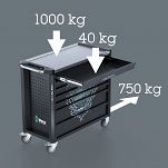 Wózek warsztatowy Tool Rebel Stainless XXL 2 9702, 202 części WERA 05150132001 - 8