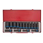 Nasadki udarowe 1/2" 15 cz. długie 12-kąt. 8 - 24 mm KING TONY 4815MP05