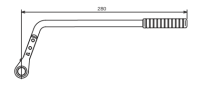 Klucz oczkowy z grzechotką 12x280mm KOKEN - 2