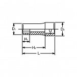 Nasadka 12mm sześciokątna długa KOKEN - 2