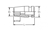 Nasadka udarowa 6-kątna krótka 21mm Surface Drive KOKEN - 2